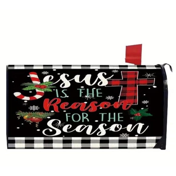 Unbranded Other - Christmas MailBox Cover 21x18in Adjustable strap & buckle Jesus is the Reason